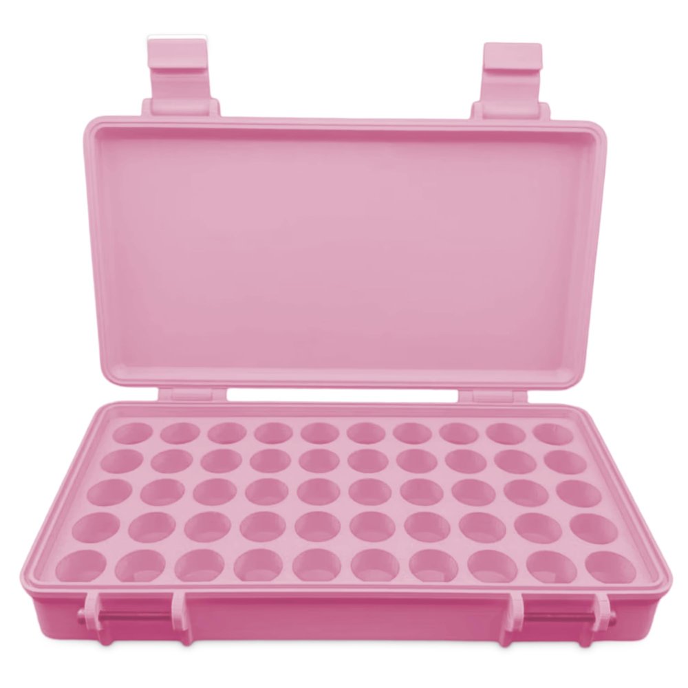 Planitia Corp. 3D Printed Vial Storage Case - Waterproof 3ml Vial Storage Case with 50 Slots - Freezer Safe Hard Shell Essential Oil Case for Home, Fridge, Travel, 16mm Max Diameter, 35mm Max Height