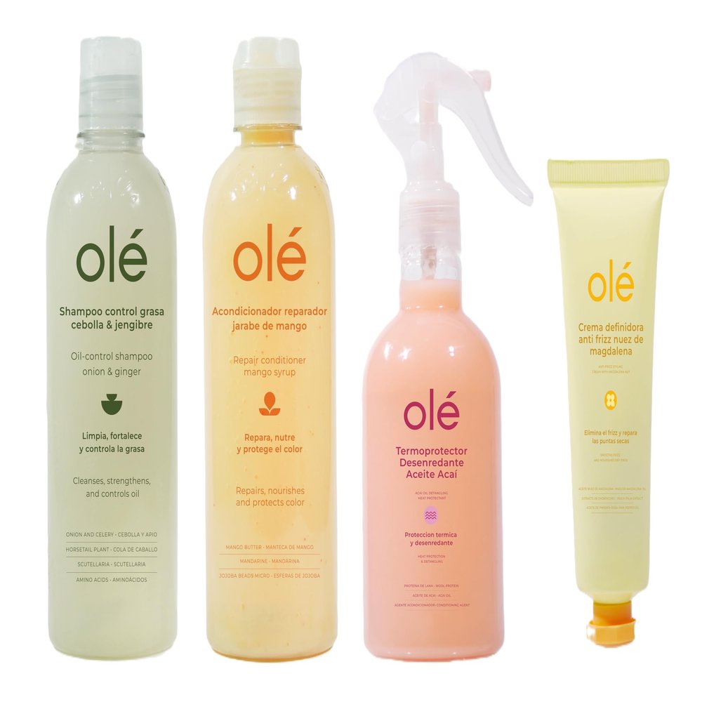 OL Hair Care Travel Packs - 4 Mini OL Products with Limited Edition Bag (Oil Control)