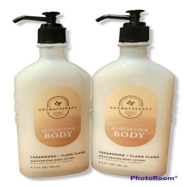 2 Aromatherapy Refresh Your Body Cedarwood Ylang Ylang Moisturizing Bath & Body Lotion 6.5 Ounce