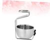 FOMIYES Brush Stand Holder Set Bear Brush Holder Safety Razor Stand Shaving Brush Stainless Steel Bowl Organized Shaving view 4
