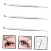 Baluue 3pcs Eyelash Separator Tool Stainless Steel Lash Comb Separator Mascara Fan for Eye Lash Perm view 3