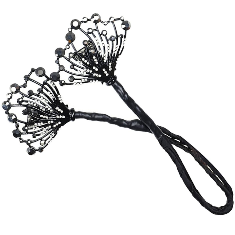 Didiseaon Rhinestones Hair Bun Maker Women Girls Bun Shaper Hair Making Tool for Types