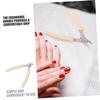 FOMIYES 2pcs Nail Cuticle Remover Tool Jewel Picker Nail Pullers Art Tools Cuticle Remover Rhinestone Embellishment Art Plier Manicure Decor Pliers view 3