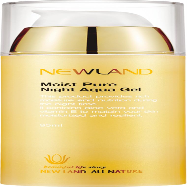 Newland All Nature Moist Pure Night Aqua Gel - 3.21 fl oz /95ml Deep Hydrating Firming Revitalizing Elasticity Skin with Botanical Extracts Korean Skincare