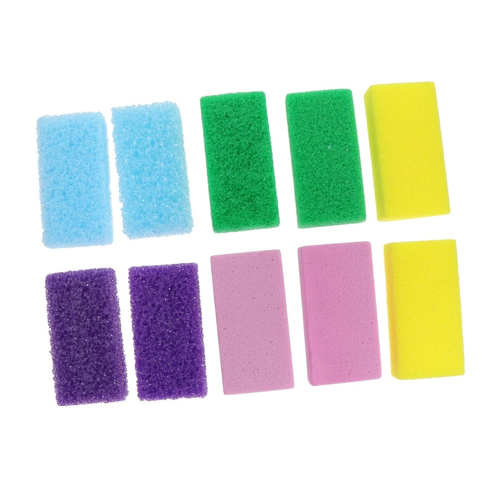 OFFIGAM 10pcs Double-Sided Pu Pedicure Stone for Callus Removal Dead Skin Scrubber Foot Care Tools Foot Scrubber for Smooth Shiny