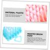 ADOCARN 3pcs Nail Brush Multi-purpose Cleaner for Fingernails Toes Versatile Duster Brush for Manicure Shoe Cleaning More Convenient Design view 4