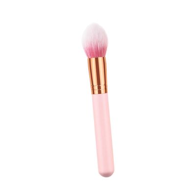 HAKIDZEL 2pcs Dual-ended Makeup Brush Pen Wooden Handle Makeup Brushes Flame Shape Nylon Bristles for Highlighter Daily Use