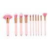 HAKIDZEL 2pcs Dual-ended Makeup Brush Pen Wooden Handle Makeup Brushes Flame Shape Nylon Bristles for Highlighter Daily Use view 3