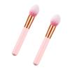 HAKIDZEL 2pcs Dual-ended Makeup Brush Pen Wooden Handle Makeup Brushes Flame Shape Nylon Bristles for Highlighter Daily Use view 4