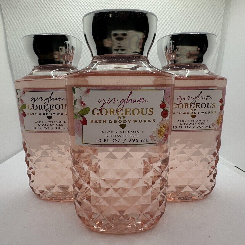 3 GINGHAM GORGEOUS bath & Body Wash Shower Gel 10 oz