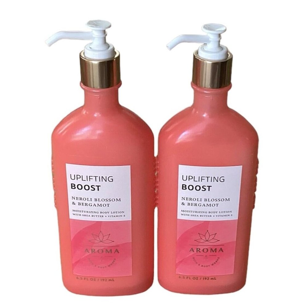 2 Aromatherapy Uplifting BOOST NEROLI BLOSSOM Bergamot Moisturizing Bath & Body Lotion 6.5 Ounce