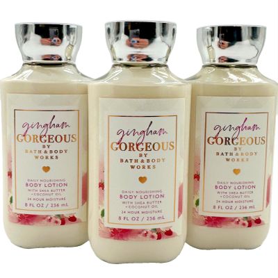 3 GINGHAM GORGEOUS Bath & Body Super Smooth Body Lotion 8 OZ