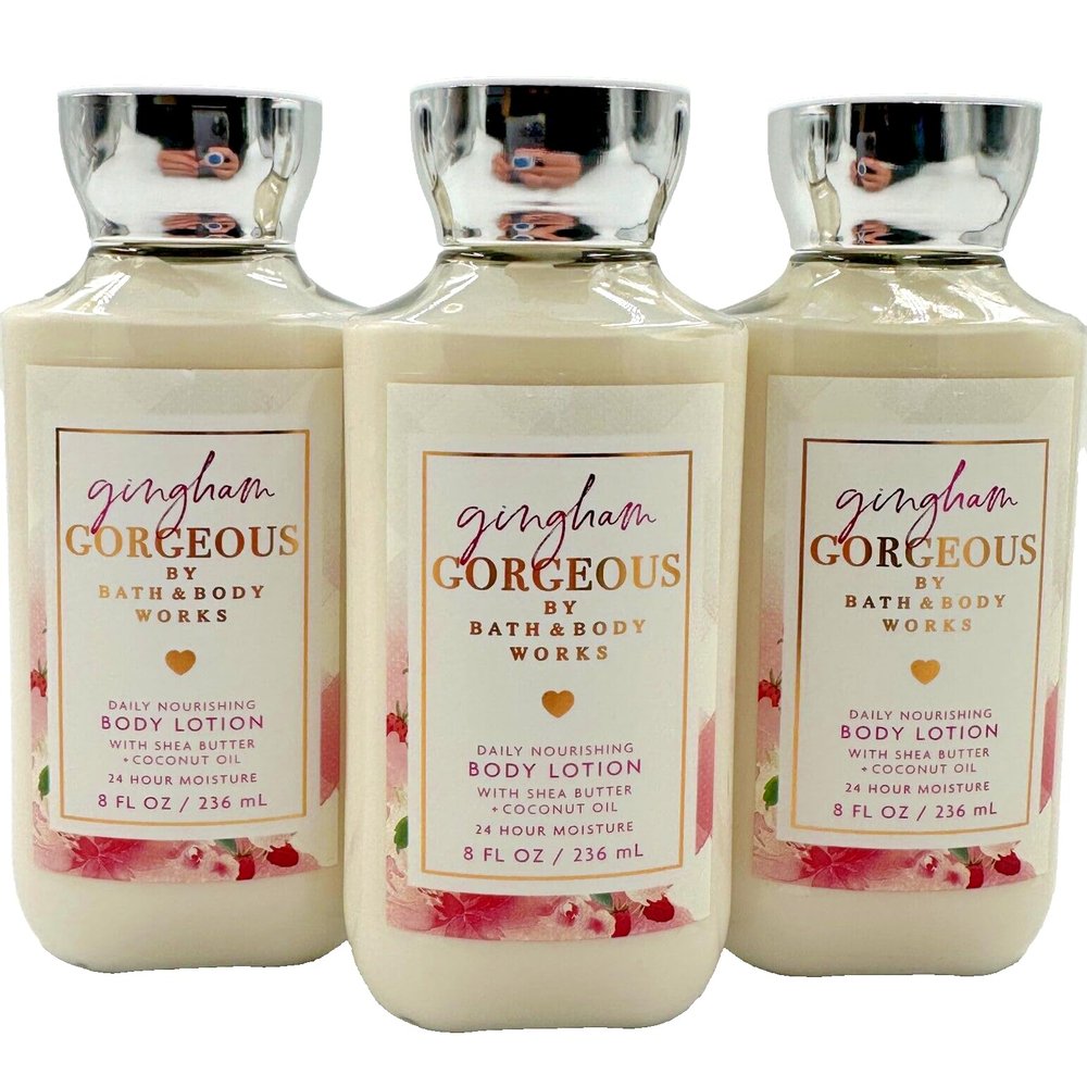 3 GINGHAM GORGEOUS Bath & Body Super Smooth Body Lotion 8 OZ
