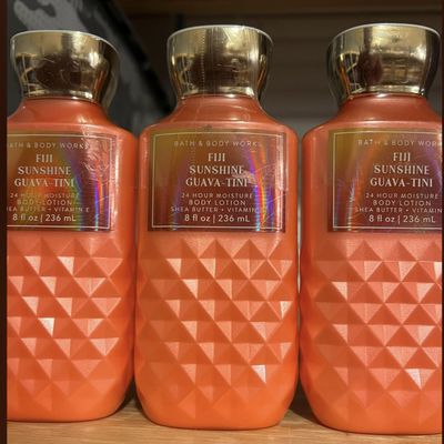 3 FIJI SUNSHINE GUAVA-TINI Bath & Body Super Smooth Body Lotion 8 OZ