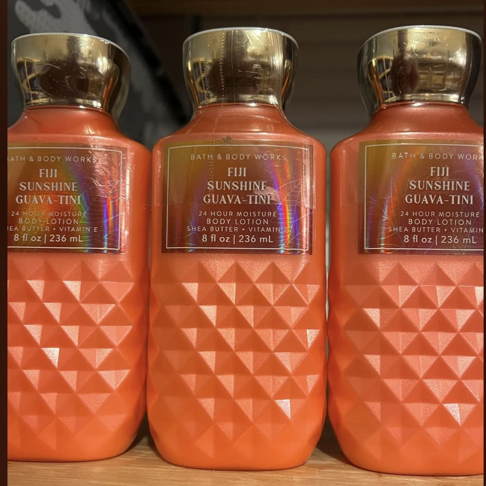 3 FIJI SUNSHINE GUAVA-TINI Bath & Body Super Smooth Body Lotion 8 OZ