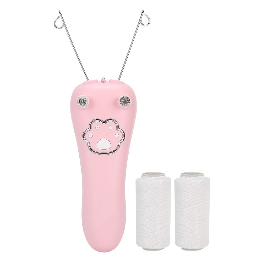 Epilators Hair Removal for Women, and Body Hair Removal Device USB Charging with Cotton Thread Rolls and Accessories for Smooth Skin Care (Roseate)