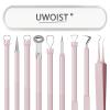 Pimple Popper Tool Kit Blackhead Remover Tools (5 Piece Kit), Professional Stainless Black Head Remover for face, Risk Free Treatment Pimple Extractor with Tweezers view 1