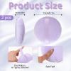 2Pcs Powder Puff, makeup Sponges 5 inch Cotton Super Soft Large Body Powder Puffs for Women Female for Face Cleaning Makeup Foundation Blending Gift for Girlfriend WifeLight Purple view 2