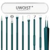 Blackhead Remover Tools Pimple Popper Tool Kit Comedones Extractor Acne Removal Kit for Whitehead, Blemish, Popping. 5pcs Pimple Extractor with Blackhead Tweezers for Nose Face view 1