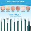 Blackhead Remover Tools Pimple Popper Tool Kit Comedones Extractor Acne Removal Kit for Whitehead, Blemish, Popping. 5pcs Pimple Extractor with Blackhead Tweezers for Nose Face view 3