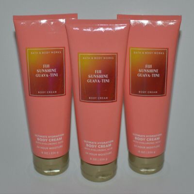 3 FIJI SUNSHINE GUAVA-TINI Ultimate Hydration bath & Body Cream 8 oz