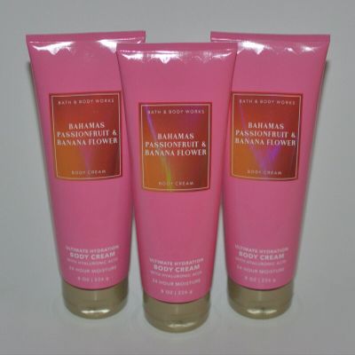 3 BAHAMAS PASSIONFRUIT BANANA FLOWER Ultimate Hydration bath & Body Cream 8 oz
