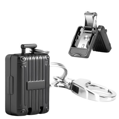 ABLY Portable Foldable Travel Nail Clipper, Stainless Steel Splash Proof Design, Mini Nail Trimmer Ideal for Home and Outdoor Activities (Black)