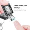 ABLY Portable Foldable Travel Nail Clipper, Stainless Steel Splash Proof Design, Mini Nail Trimmer Ideal for Home and Outdoor Activities (Black) view 4