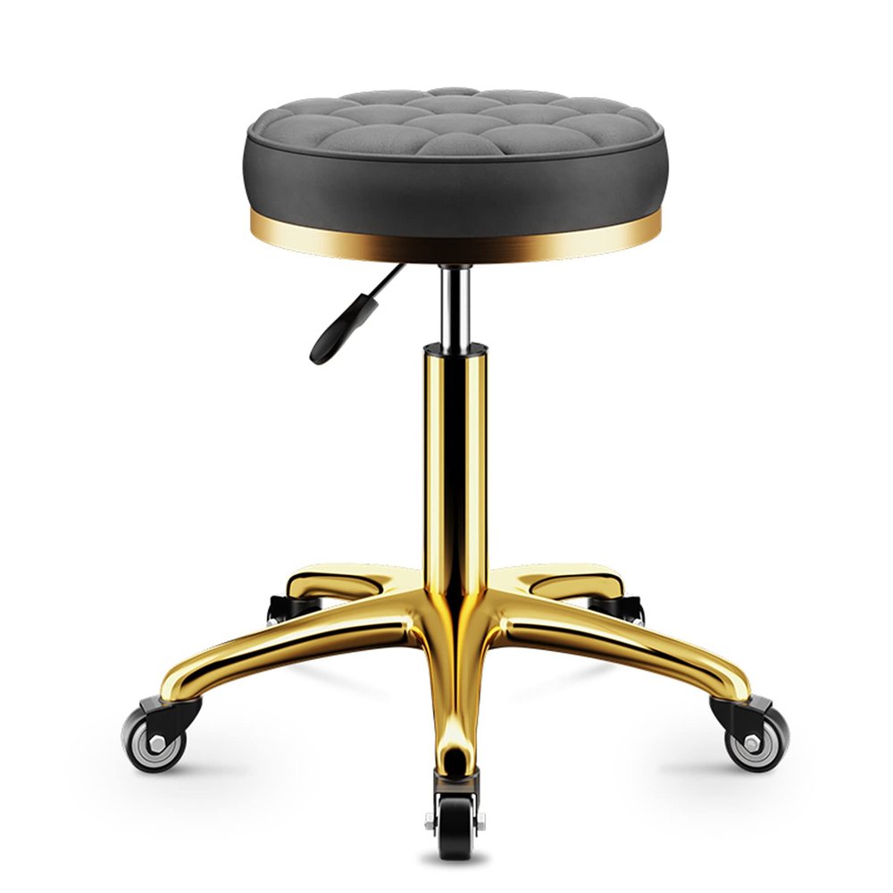 PZHANGZVH Height Adjustable Rolling Stool with Wheels,Round Heavy Duty Hydraulic Stool, Swivel Salon Stool Chair for Massage spa Kitchen Bar Office,F,56cm (S 56cm(22"))