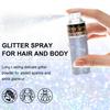 Hair and Body Glitter Spray, 1PC Glint-Rainbow Glitter Hairspray Dry Powder Makeup for Clothes, Festival Rave Prom Loose Sparkle Powder,Holographic Ultra Fine Resin Glitters for Crafts (Glint-Rainbow) view 2