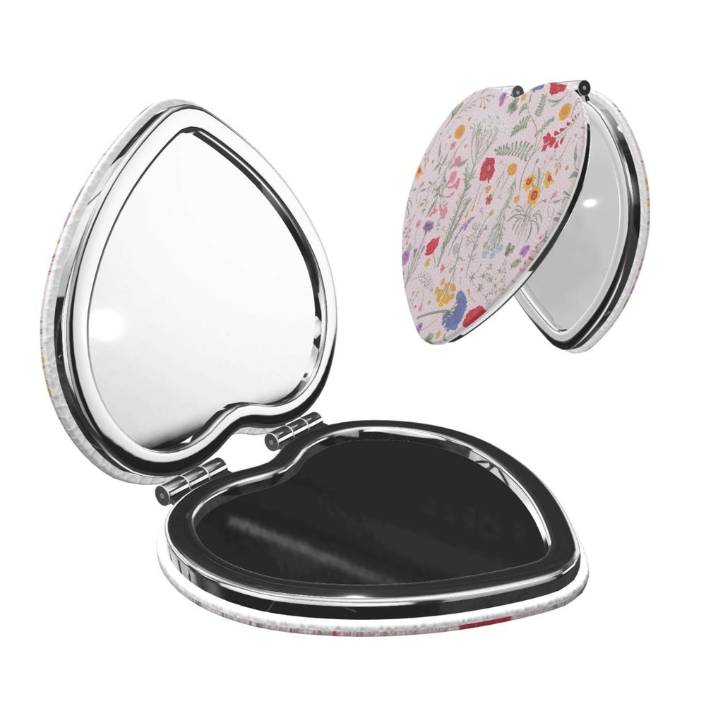 YIGOAOIU Mothers Day Portable Travel Double-Sided Mirror Makeup Artist Hand Mirror Essential for Men and Women Vibrant Flower