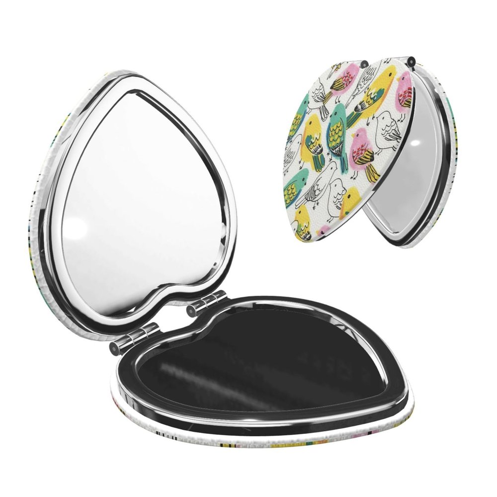 YIGOAOIU Mothers Day Portable Travel Double-Sided Mirror Makeup Artist Hand Mirror Essential for Men and Women Sparrow