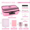 ANZOME Large Smell Proof Storage Bag with 7 Accessories, Lockable Stash Box with Combination Lock, Portable Travel Organizer Case with Activated Charcoal, Pink Gift for Women view 2