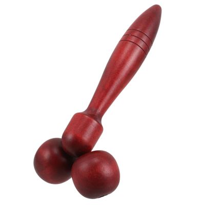 Didiseaon Wooden Double Roller Face Massager Handheld Anti-Aging Tool for Facial Muscles Portable Therapy Massage Device for All Skin Types Relaxing and Soothing Facial Care