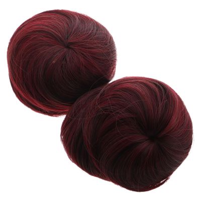 FOMIYES 2pcs Faux Hair Bun Extensions Clip for Effortless Updos Lightweight Hair Accessories for Travel and Everyday Stylish Looks