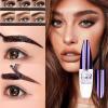 Easy Peel-Off Eyebrow Gel- Waterproof & Sweatproof, Tattoo Eyebrow Gel Easy Peel Off for Women, Long-Lasting Eye Brow Tinted Cream for All Skin Types (3PCS) view 3