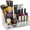 16 Compartment Cosmetic Display Cases Makeup Lipstick Storage Organizer Holder Box Case,Transparent (22L x 12.2W x 7.5H) view 3