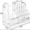 16 Compartment Cosmetic Display Cases Makeup Lipstick Storage Organizer Holder Box Case,Transparent (22L x 12.2W x 7.5H) view 4