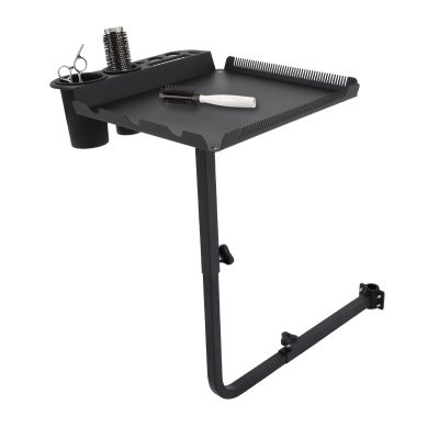 BANEBONE Adjustable Salon Tool Tray - 66lbs Capacity Styling Chair Mounted Organizer with Wig Plate, Rustproof Iron Tray for Hair Extensions/Barber/Spa