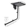 BANEBONE Adjustable Salon Tool Tray - 66lbs Capacity Styling Chair Mounted Organizer with Wig Plate, Rustproof Iron Tray for Hair Extensions/Barber/Spa view 3