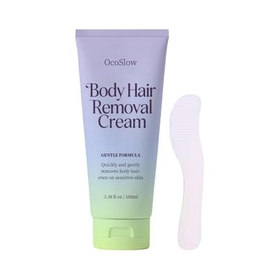 Body Hair Removal Cream with Spatula Applicator, Hydratology Facial Hair Remover and Calming Cream for Women, Gentle Formula - 100ML