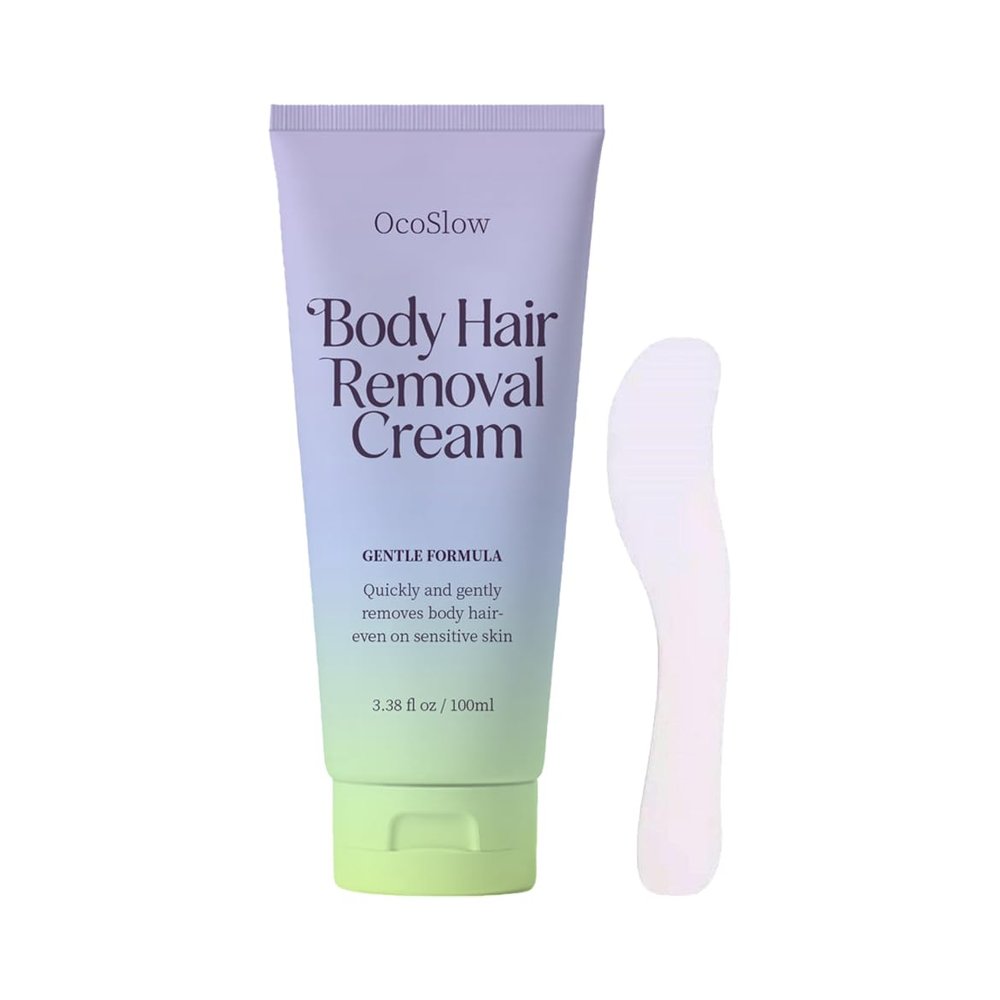 Body Hair Removal Cream with Spatula Applicator, Hydratology Facial Hair Remover and Calming Cream for Women, Gentle Formula - 100ML