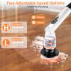 11 in 1 Electric Spin Scrubber Cordless Cleaning Brush 3 Adjustable Angles 2 Adjustable Speeds LED Display Shower Cleaner Brush Supplies Extension Long Handle for Bathroom Floor Tile Toilet Waterproof view 3