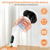 11 in 1 Electric Spin Scrubber Cordless Cleaning Brush 3 Adjustable Angles 2 Adjustable Speeds LED Display Shower Cleaner Brush Supplies Extension Long Handle for Bathroom Floor Tile Toilet Waterproof view 4