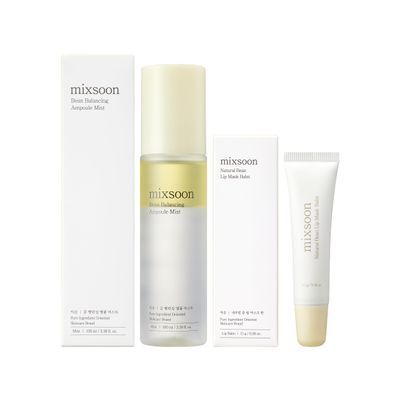 mixsoon mixoon Flight SkinCare Routine Set - Bean Ampoule Mist 100ml + Bean Lip Mask Balm 11g