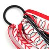 10pcs Sport Baseball Hair tie Ponytail Holder,softball baseball hair bows Red White Black, 10 Inch Streamers with Baseball Pattern hair accessories view 2