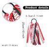 10pcs Sport Baseball Hair tie Ponytail Holder,softball baseball hair bows Red White Black, 10 Inch Streamers with Baseball Pattern hair accessories view 3