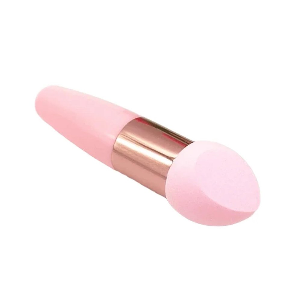 1PC Mushroom Head Makeup Brushes Women Make Up Beauty Foundation Sponge Powder Puff With Handle Smooth Shaped Cosmetic Tool(Pink)