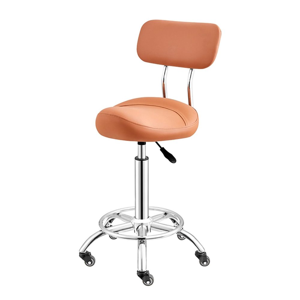 ZFUCMAYL Liftable Saddle Stool with Back,Movable Ergonomic Stool,Saddle Chair with Pedal,Loading Capacity 330ibs,Suitable for Home Office Salon Shop(Color 3)