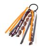 10pcs Sport Football Pattern Hair Tie Streamer, Orange and Brown Team Colors, 10 Inch Ribbon Ponytail Holder girl hair bows view 1